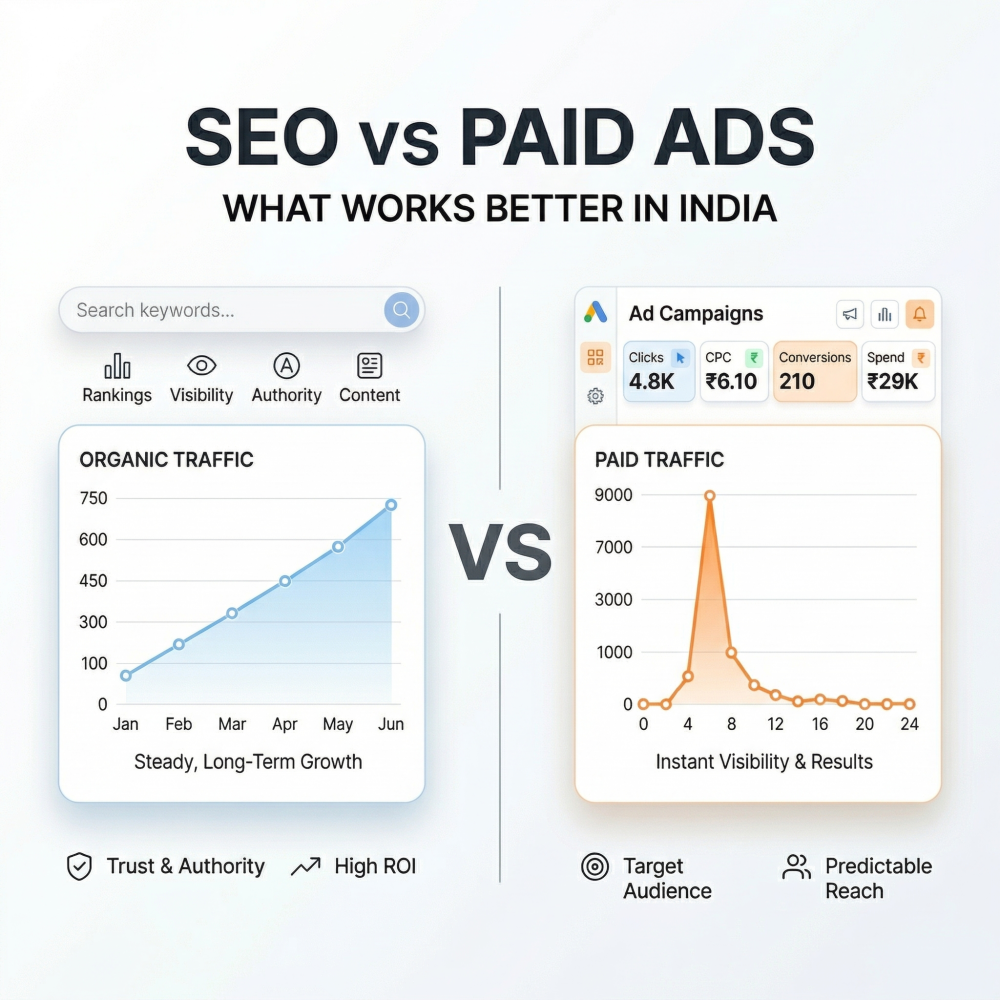SEO vs Paid Ads – What Works Better in India?